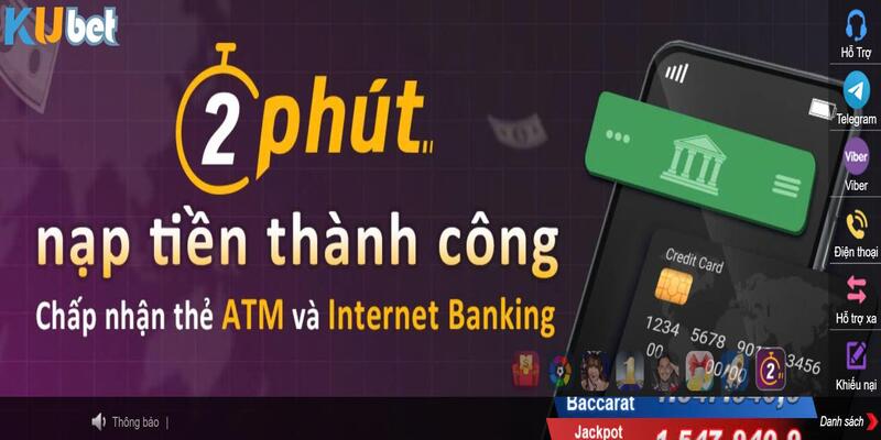 Bước nạp tiền Kubet ngân hàng đơn giản