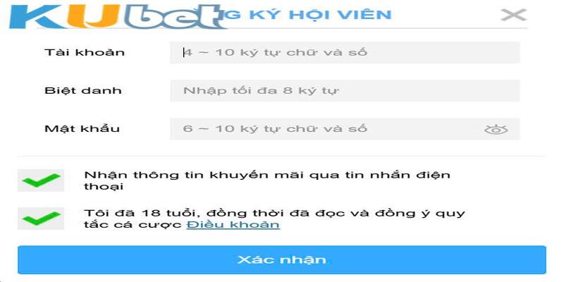 Điều kiện đăng ký Kubet rất dễ hiểu